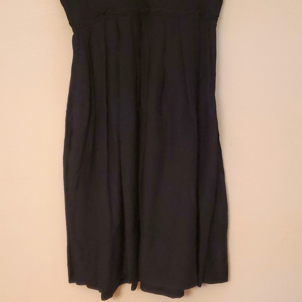 Gap babydoll style pleated black surplice dress - Picture 5 of 6